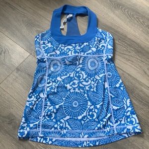 Lululemon Blue print workout tank top